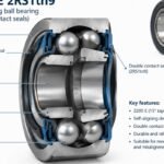 2205 E 2RS1tn9 self-aligning ball bearing cross-section showing double contact seals