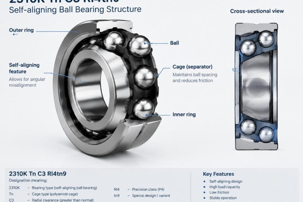 2310K Tn C3 Rl4tn9 self-aligning ball bearing structure