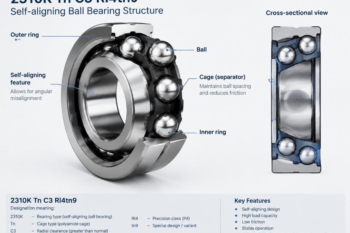 2310K Tn C3 Rl4tn9 self-aligning ball bearing structure