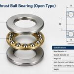 51100 thrust ball bearing open type structure
