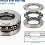 51100 thrust ball bearing open type structure