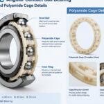 71912c angular contact ball bearing structure and polyamide cage details