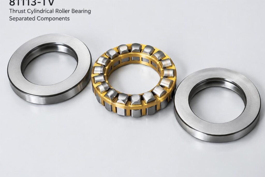 81113-TV thrust cylindrical roller bearing separated components