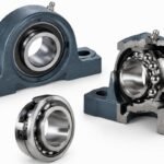 Cast iron P-block housing with deep groove insert bearing internals