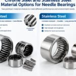 Chrome steel and stainless steel material options for needle bearings