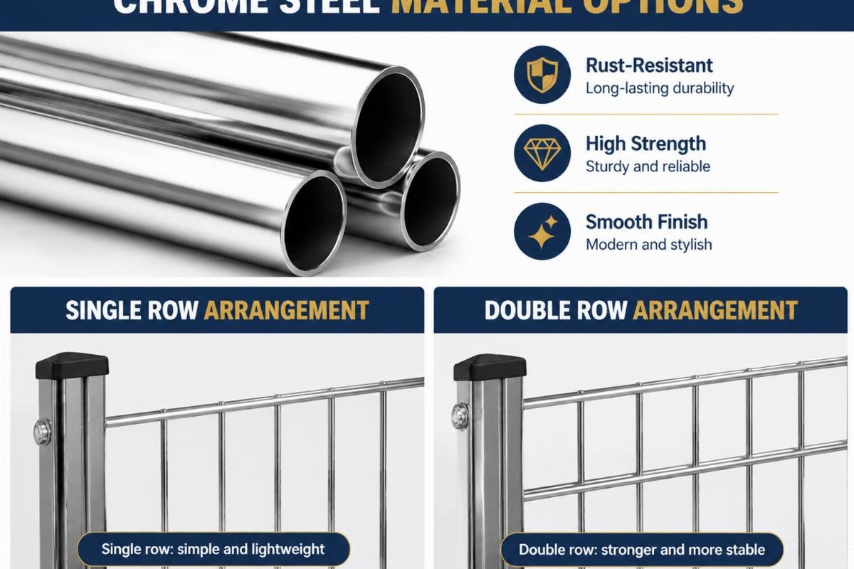 Chrome steel material options and single versus double row arrangements