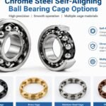 Chrome steel self-aligning ball bearing cage options
