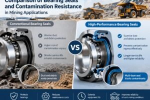 Comparison of bearing seals and contamination resistance in mining applications