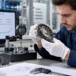 Composite thrust angular contact ball bearing supplier inspecting precision tolerances