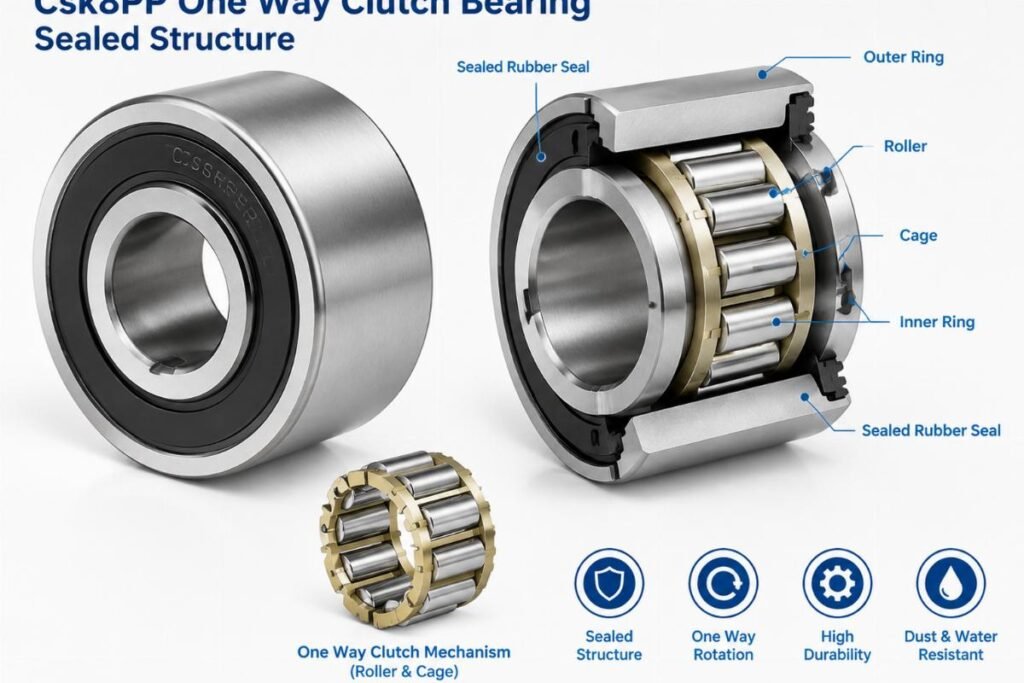 Csk8PP one way clutch bearing sealed structure