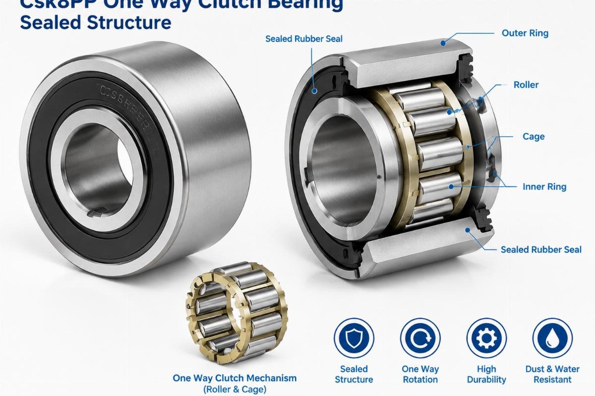 Csk8PP one way clutch bearing sealed structure