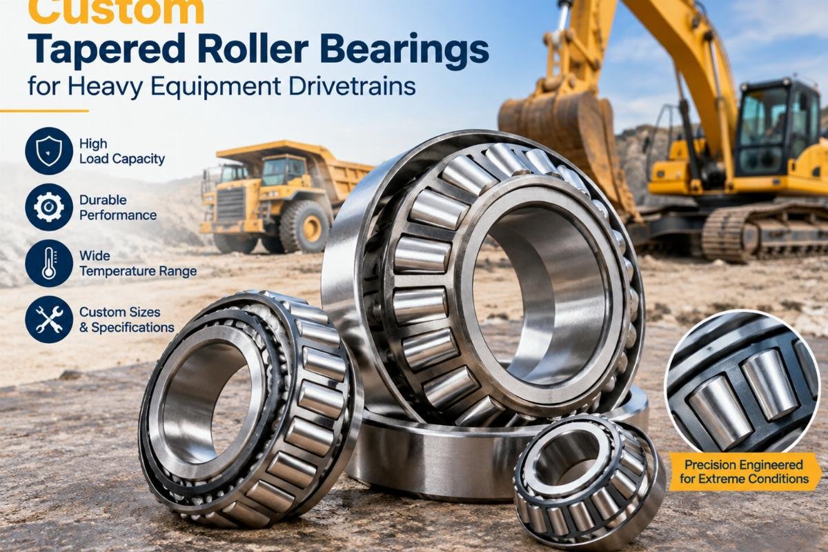 Custom tapered roller bearings for heavy equipment drivetrains