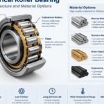 Cylindrical roller bearing internal structure and material options