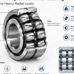 Double-row spherical roller bearing structure for heavy radial loads