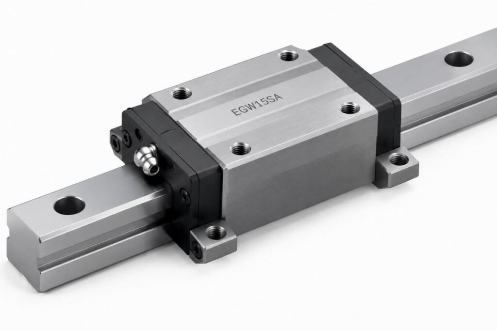 Flanged carriage and solid profile rail of the Egw15SA linear guide rail