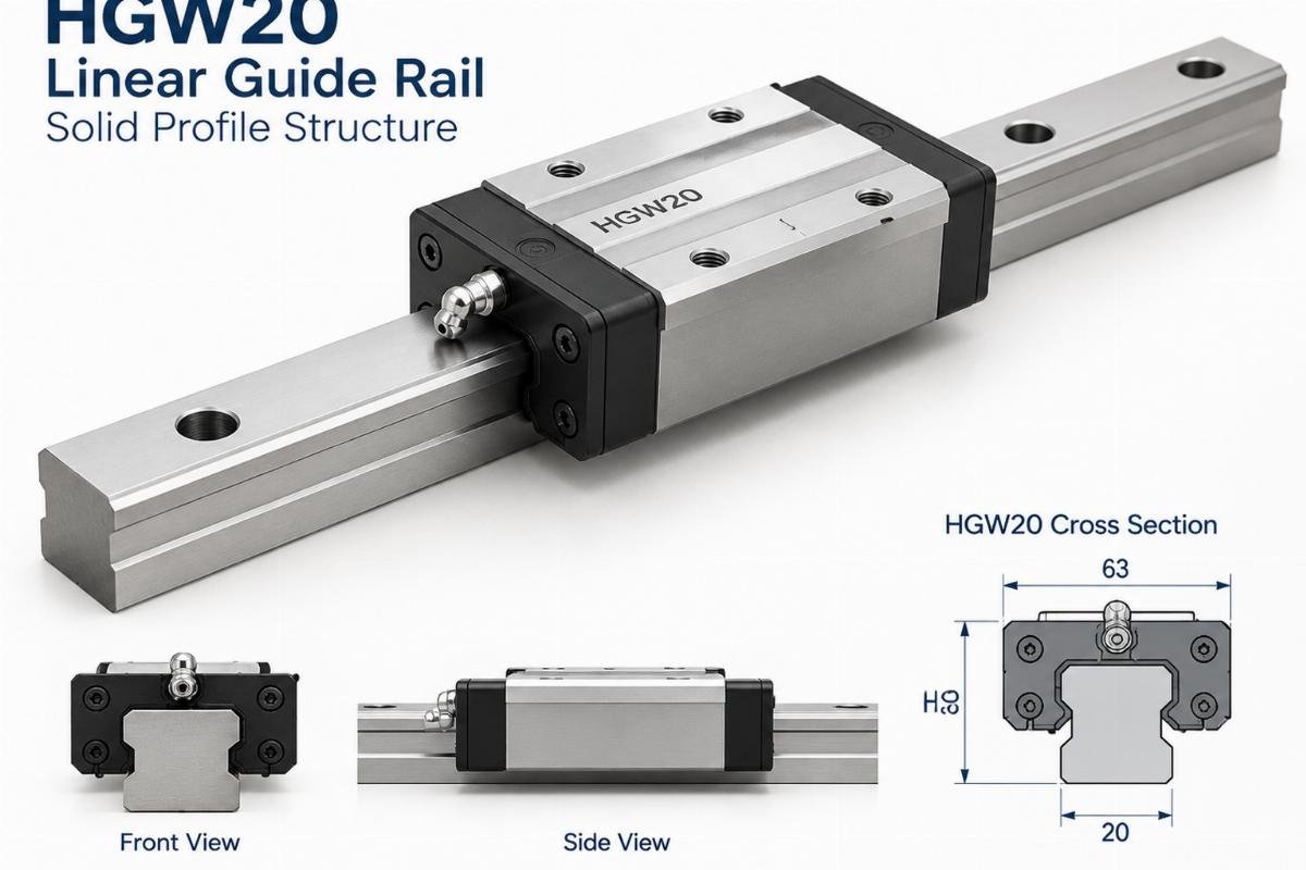 Hgw20 linear guide rail solid profile structure