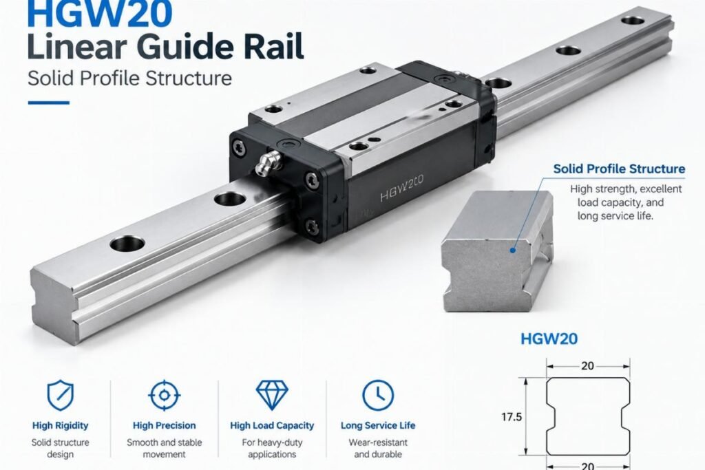 Hgw20 linear guide rail solid profile structure