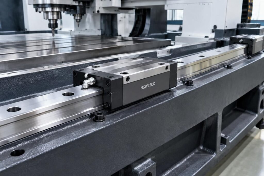 Hgw25cc linear motion slide guide rail mounted on CNC machine base