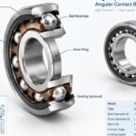 High-speed 7801 7008c angular contact ball bearing structure