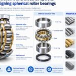 Internal structure and material options for self-aligning spherical roller bearings