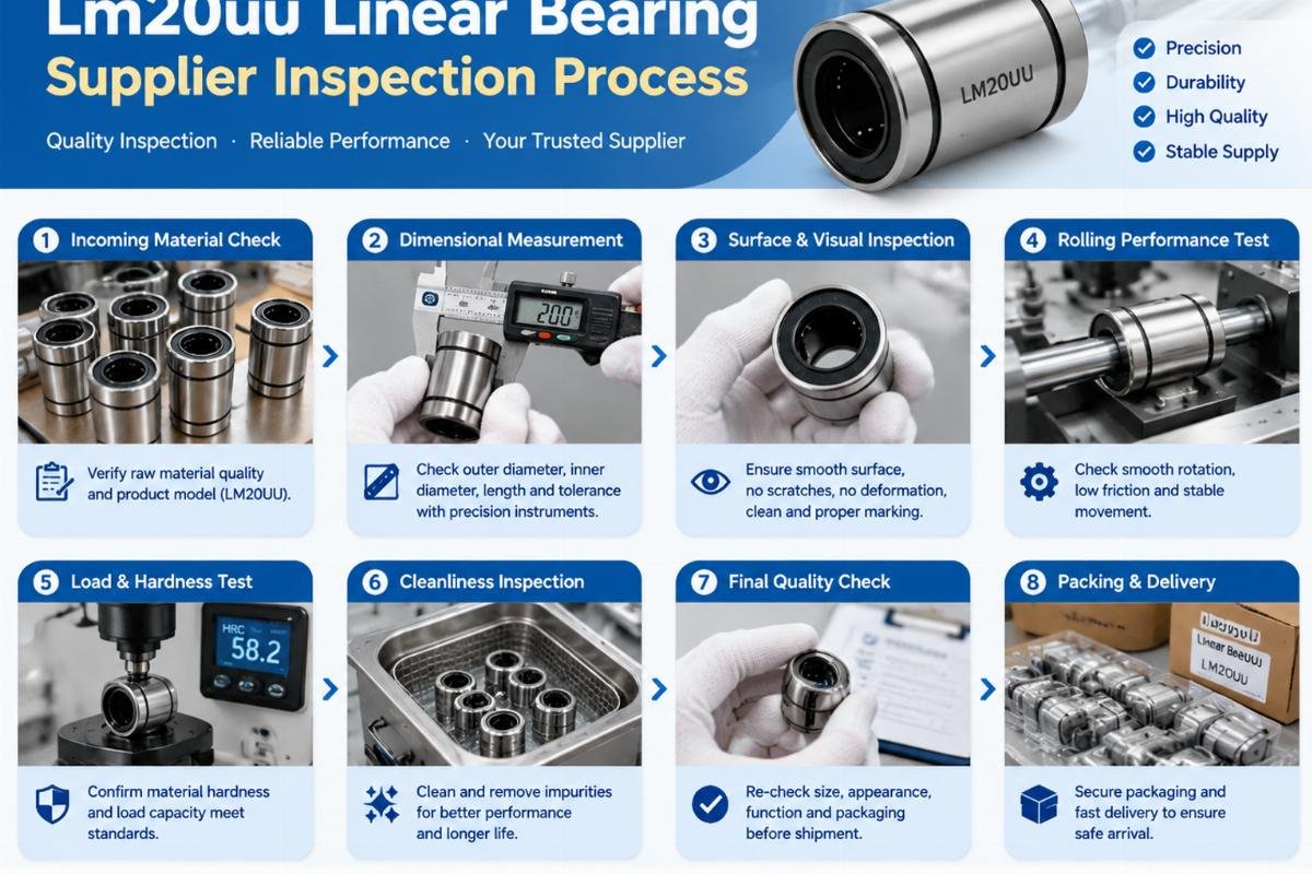Lm20uu linear bearing supplier inspection process