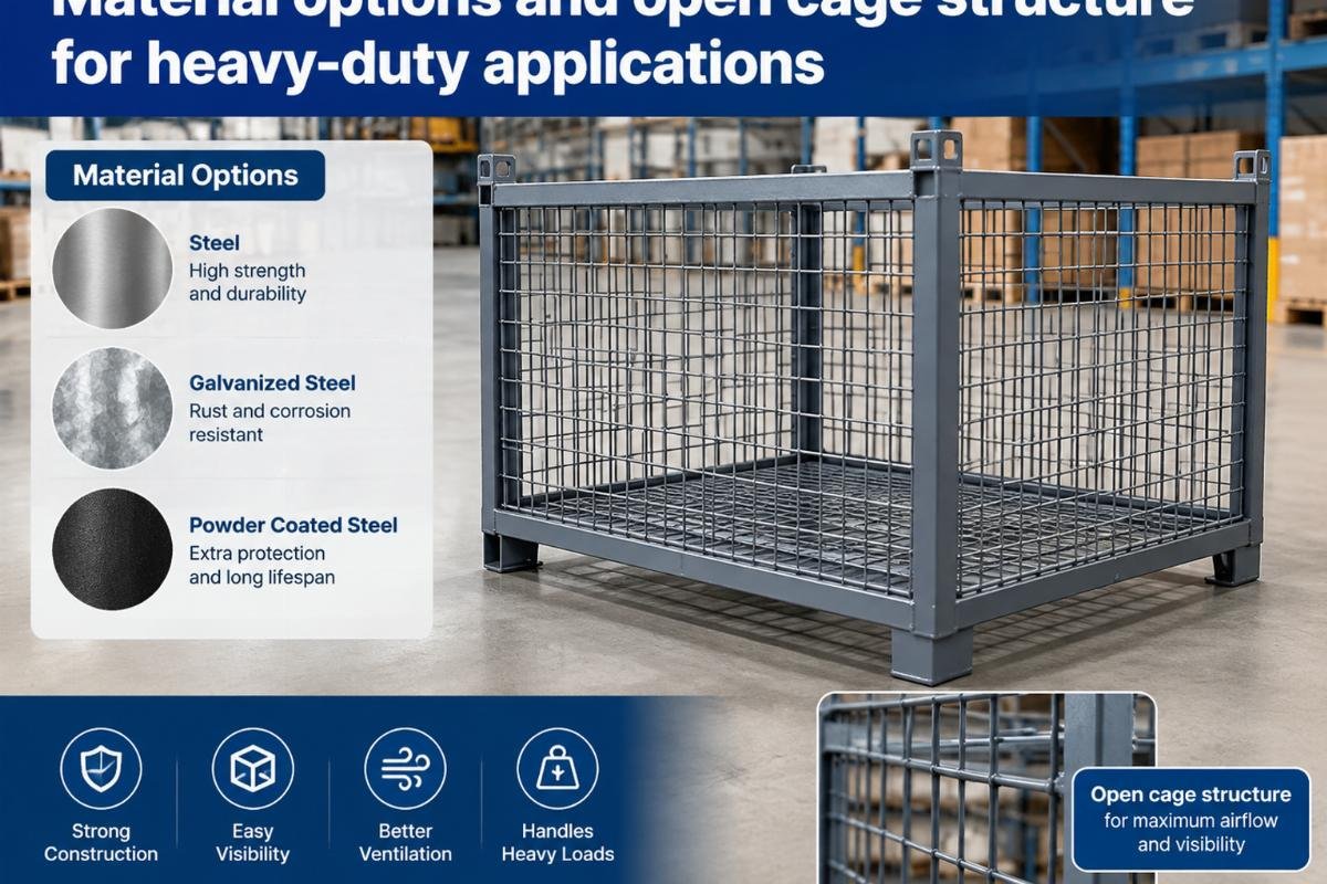 Material options and open cage structure for heavy-duty applications