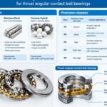 Material options and precision classes for thrust angular contact ball bearings