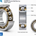 NTN 7004 angular contact ball bearing open type structure