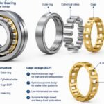 Nu2214 Ecp cylindrical roller bearing structure and cage design