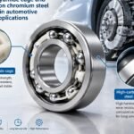 Nylon polyamide cage and high-carbon chromium steel raceways in automotive bearing applications