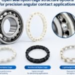 Open seal nylon cage structure options for precision angular contact applications