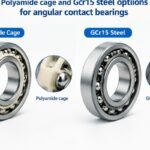 Polyamide cage and Gcr15 steel options for angular contact bearings
