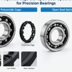 Polyamide cage and open seal options for precision bearings
