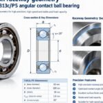 Precision raceway geometry of the 71813c/P5 angular contact ball bearing