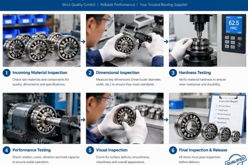 Self-aligning roller bearing supplier inspection process