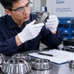 Single row tapered roller bearing supplier inspecting chrome steel components