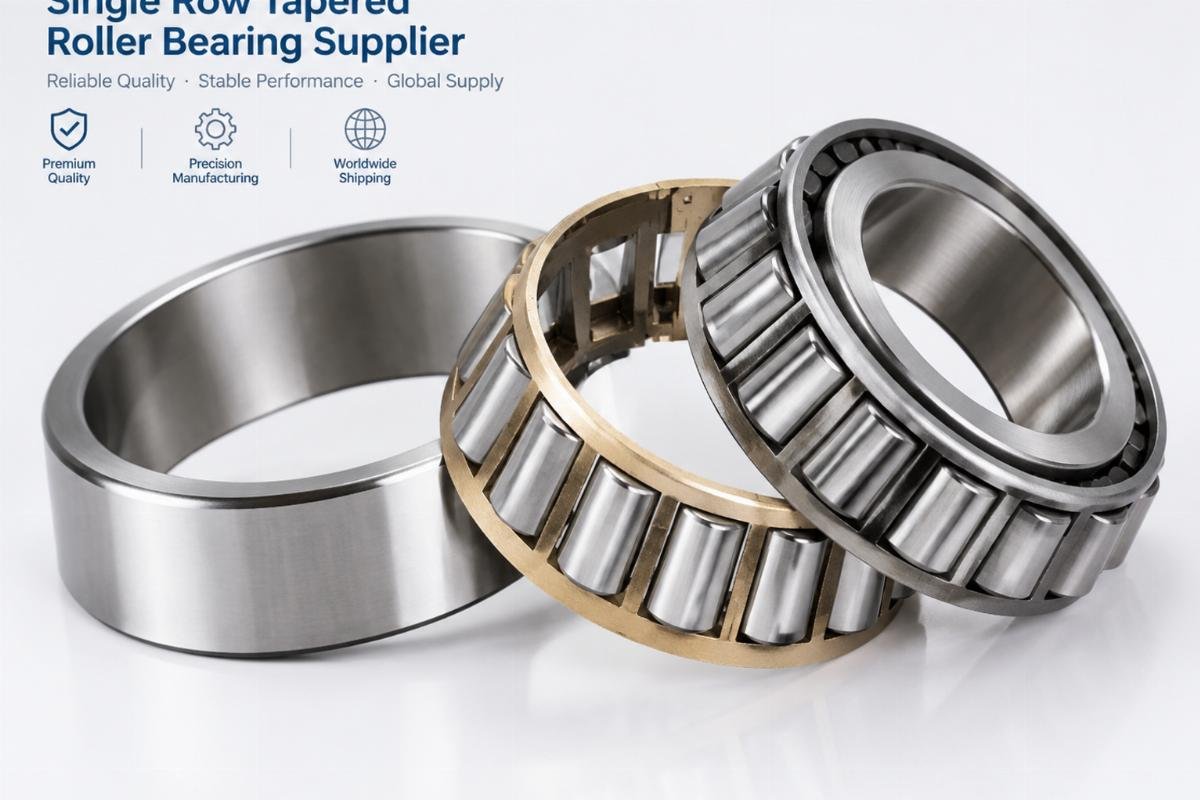 Single row tapered roller bearing supplier showing open cage structure