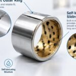 Single-slit outer ring and self-lubricating sliding surface of chrome steel plain bearings