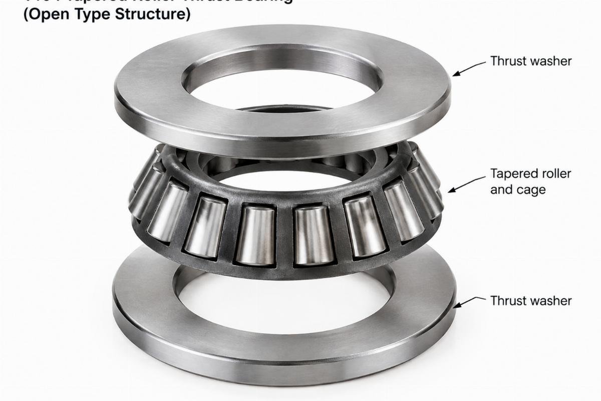T194 tapered roller thrust bearing open type structure