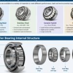 Tapered roller bearing material options and internal structure