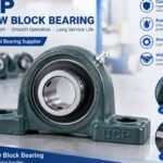 UCP pillow block bearing supplier showcasing cast iron housing and rubber seals